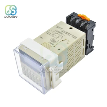 

AC 220V 110V DC 24V 12V DH48S-S Programmable Double Time Delay Relay with Socket Base 0.1S-9.9S 1S-99S 0.1M-9.9M 1M-99M 0.1H-99H