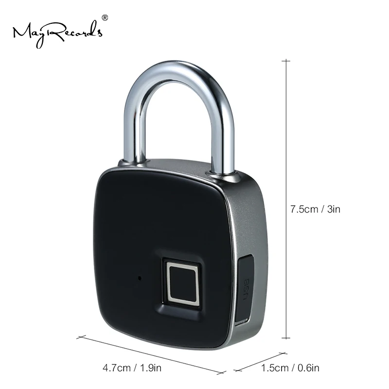 P3 USB Перезаряжаемый смарт-замок без ключа с отпечатком пальца IP65 Водонепроницаемый Противоугонный замок для безопасности двери чехол для багажа Замок