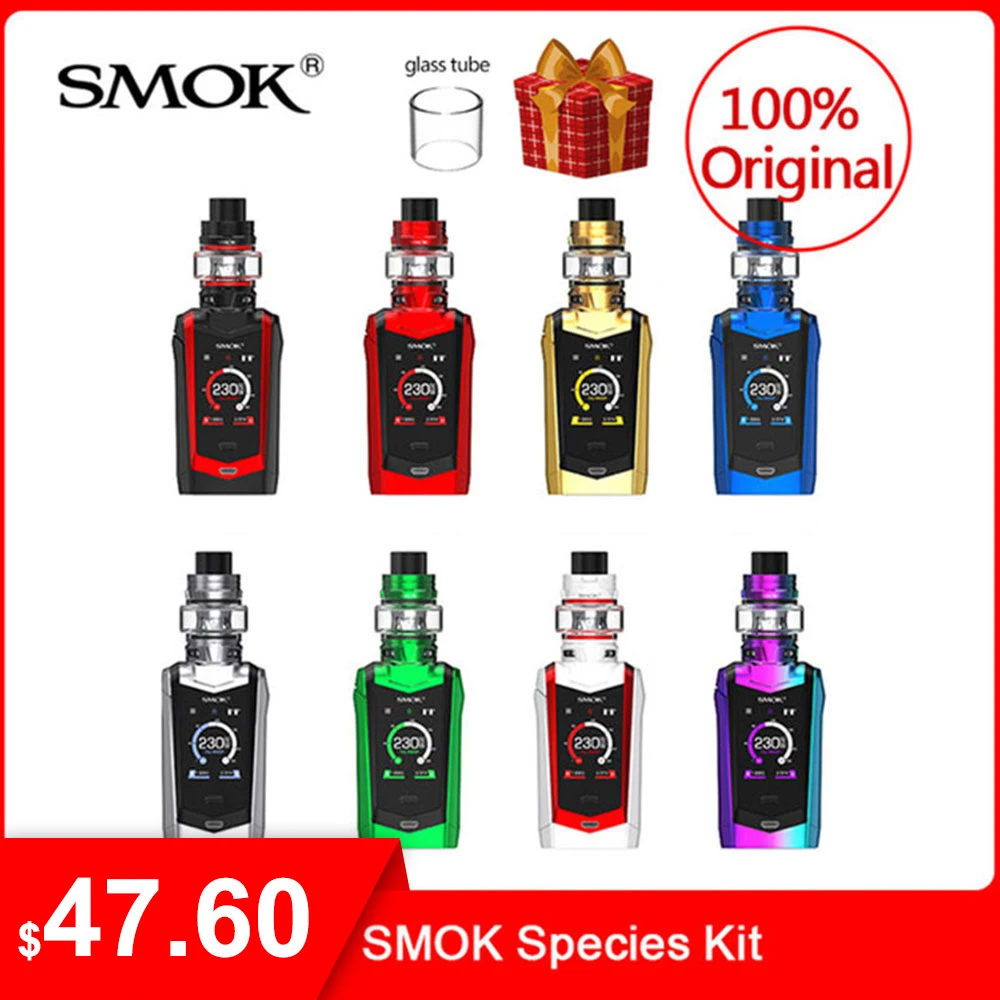  Original SMOK Species Kit 230W With TFV8 Baby V2 Tank 5ML+V8 Baby V2 A1/A2 Coils For Electronic cig