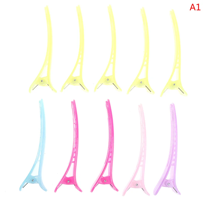 10 stücke Professional Basic Haar Grip Clips Kunststoff Salon Styling Entenschnabel Clip Friseur Schnitte Schneiden Haar Klemmen Clip – Detail 5