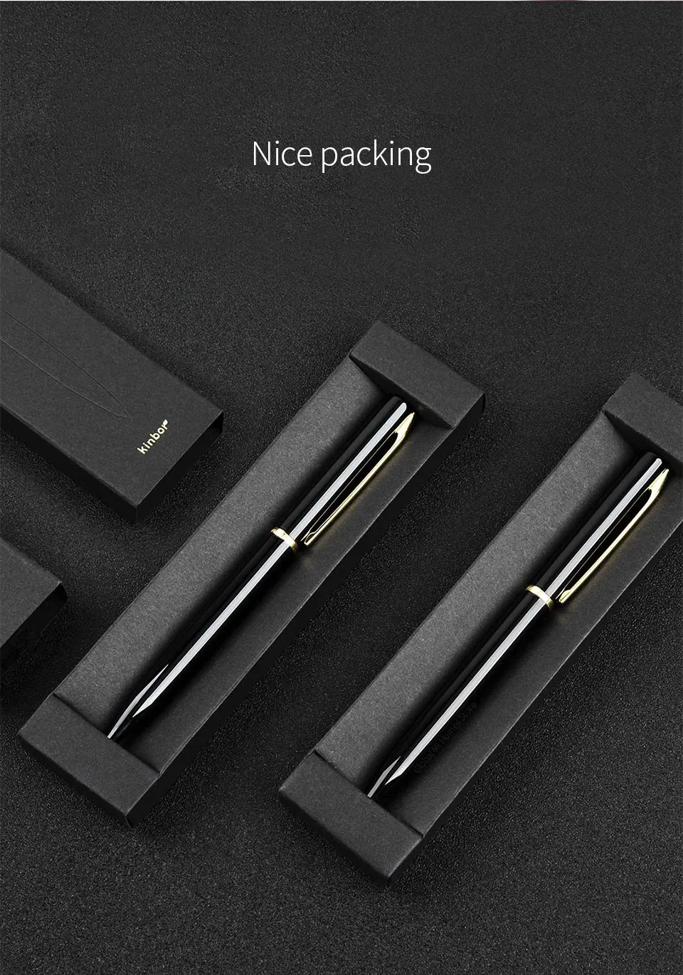 Xiaomi Mijia Kinbor Flowing Gold Signature Pen Out of Ink Smooth Rotating Low-key Elegant and Firm Office Business Learning Gift