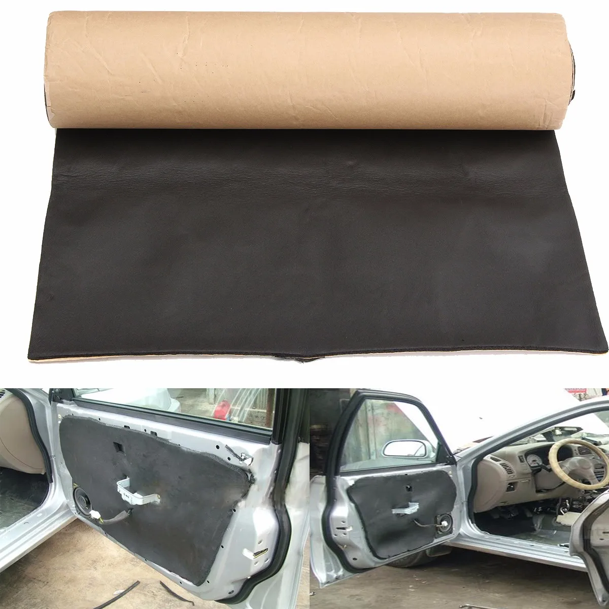 

200cmx50cm Car Sound Proofing Cotton Self Adhesive Rubber Deadening Anti-noise Sound Insulation Cotton Heat Closed Cell Foam 5mm