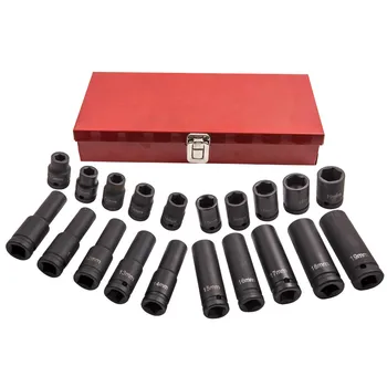 

20pcs Impact Socket 1/2" inch Deep Hand Tool Set 10-19mm Metric Garage Tools