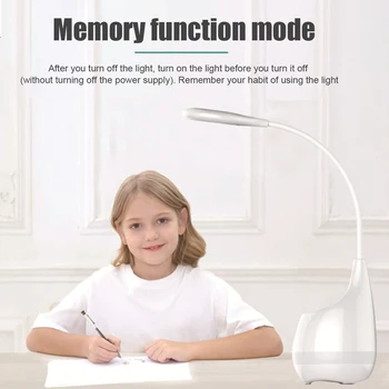 

Student Home Office USB Charging Dimmable Multifunctional Organizer Touch Sensor Table Eye Care Bedside LED Desk Lamp Pen Holder