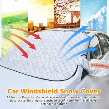 

SUVs Winter Protection Trucks Dustproof Magnetic Sun Shade Ice Multifunction Car Windshield Snow Cover Universal Aluminium Film
