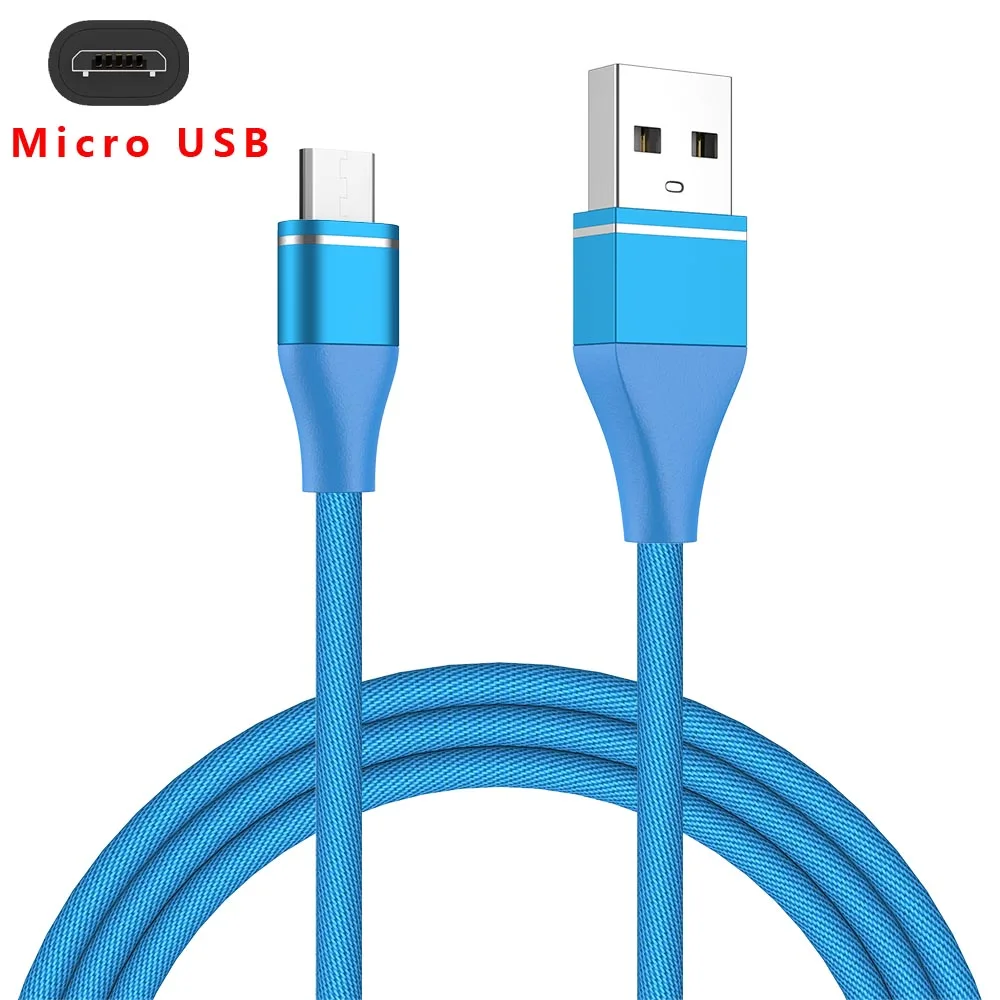 MUSTTRUE usb type C кабель USBC провод для быстрого заряда для samsung HUAWEI xiaomi кабель для передачи данных зарядное устройство USB Micro кабель 3.0A зарядка - Цвет: Blue micro cable