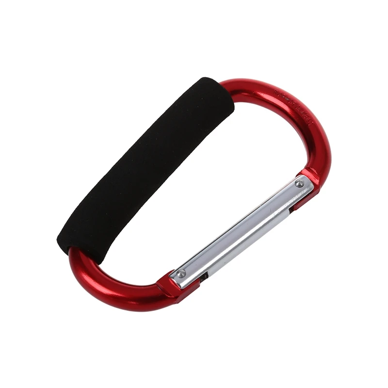 

Large Clip Hook Aluminum Carabiner Red with Soft Grip