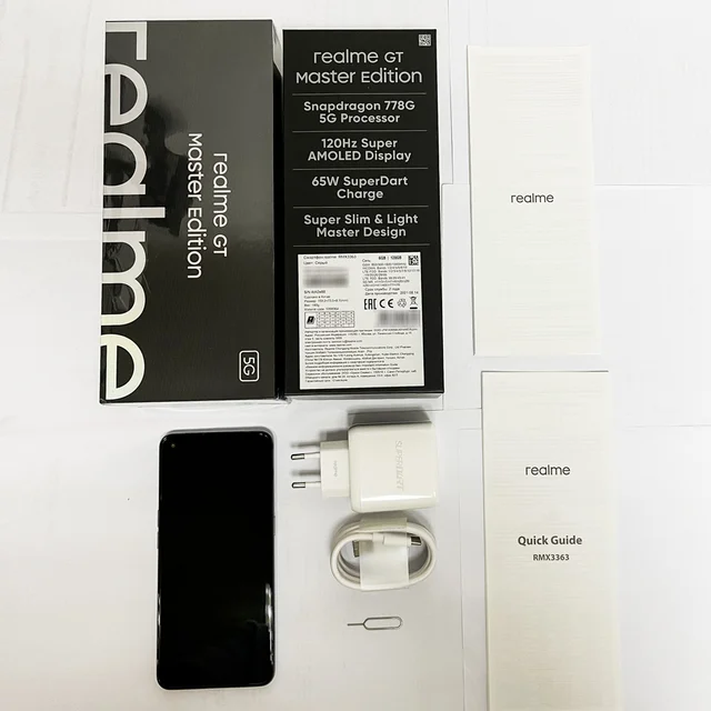 Global Version realme GT Master Edition 6.43" Smartphone Snapdragon 778G Octa-core 128GB/256GB 120Hz Super AMOLED Super Dart 65W 5