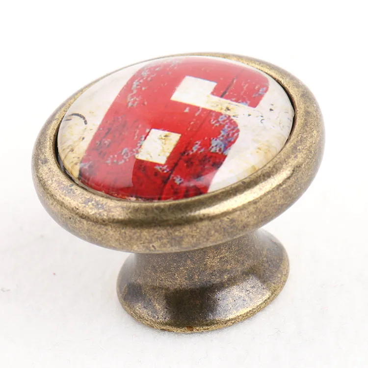 Retro 35mm Round Metal Pull Handles Wardrobe Cabinet Door Cupboard Drawer Knobs