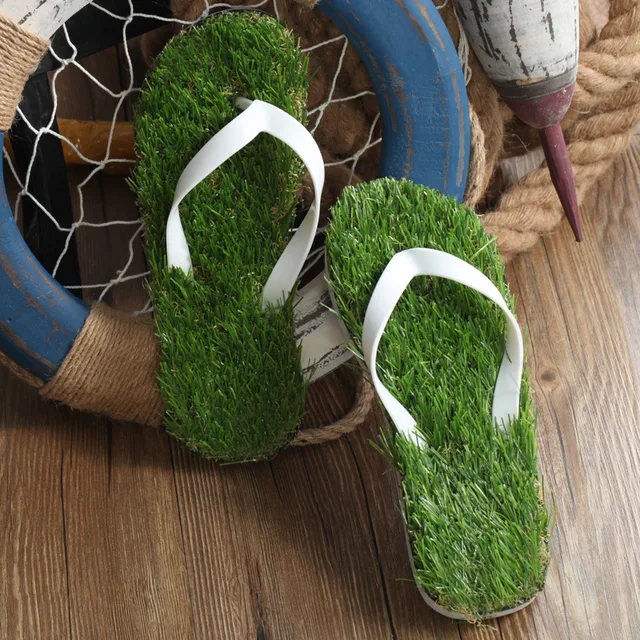 artificial grass slippers