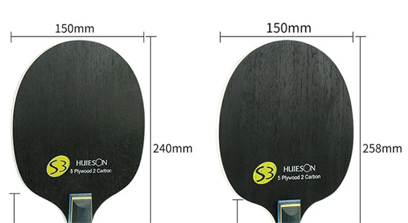 Huieson профессиональная тонкая ручка углеродная ракетка для настольного тенниса 7 слойная технология синтетического дерева ракетка для пинг понга S3