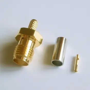 

1X Pcs High-quality RF Connector Socket SMA Female Jack Crimp for RG316 RG174 RG179 LMR100 Cable Plug Gold Plated Coaxial