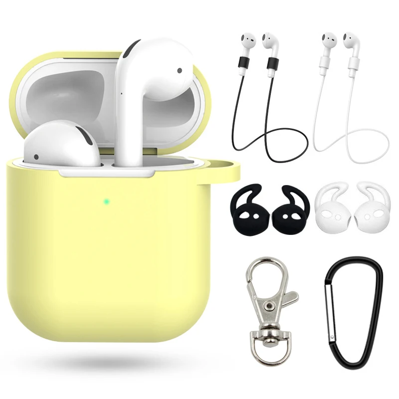 Симпатичный подарок, 7 шт. набор, силиконовый чехол s для Airpods 2nd, защитный чехол для наушников, чехол для Apple airpods2, ударопрочные аксессуары