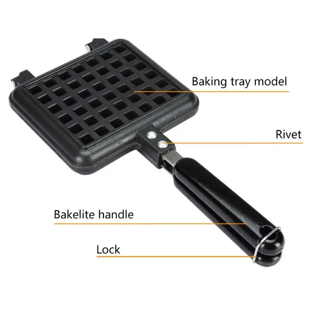 Ootdty Gofri Penész Öntött Alumínium Alap Kályhaház Háztartási Konyhai Gáz Nem Tapadás - Image 3