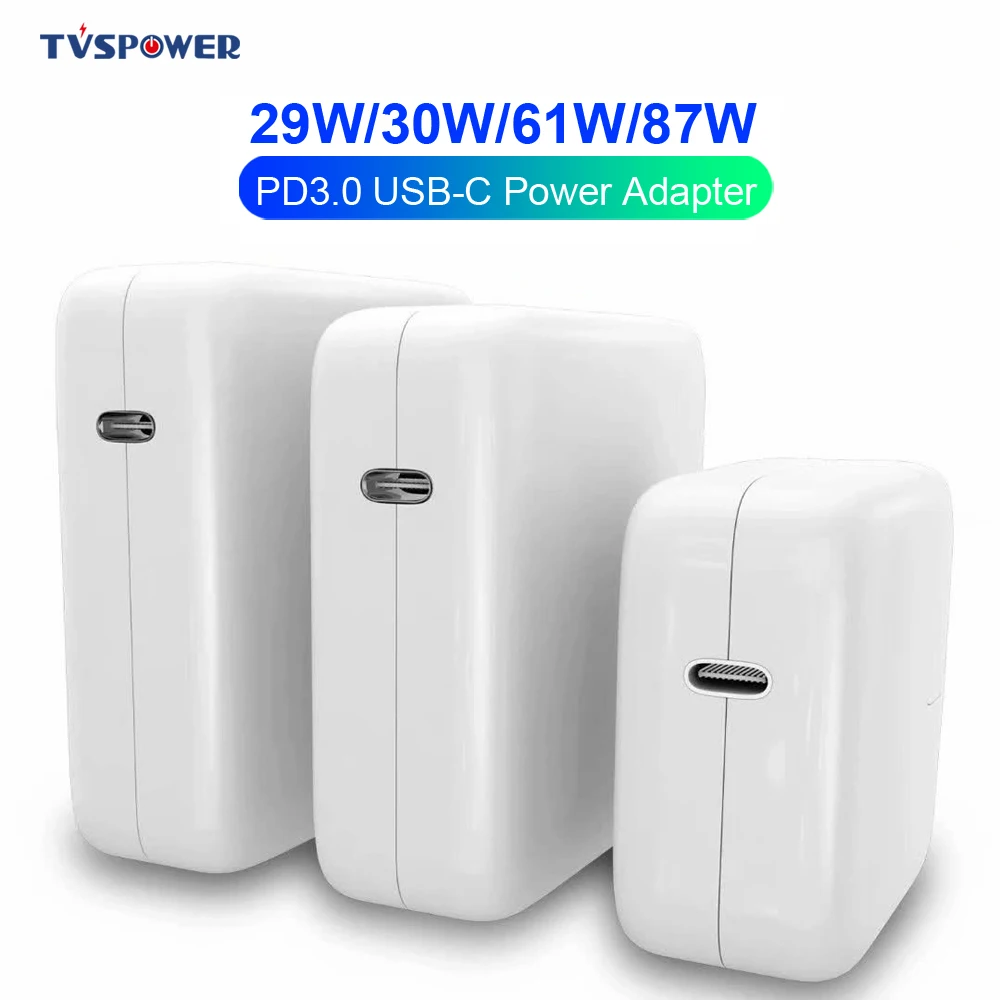 

PD Charger USB-C Power Adapter 18W 30W 61W 87W QC3.0 Fast Charger For new MacBook Pro/Air Macbook iphone 11 pro/iPad Pro charger