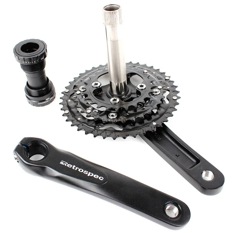Алюминиевый сплав CNC шатун для горного велосипеда 10-speed 30 speed 33 speed Hallow Chain Ring Crank Medial Axis 40T