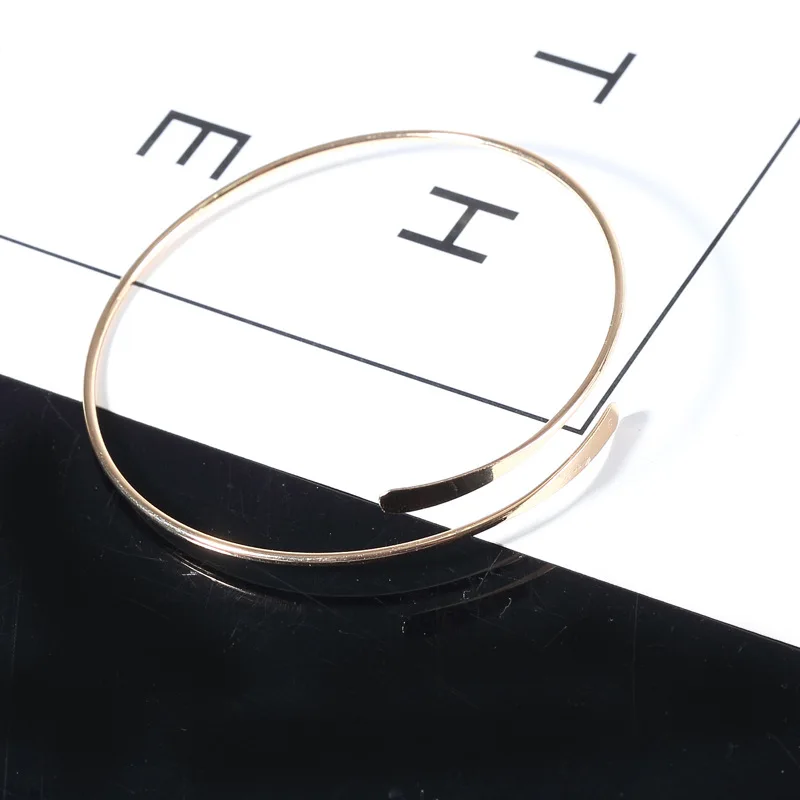 Модный женский браслет регулируемое отверстие браслет золотой серебряный простое украшение-бусы дикий регулируемый браслет с надписью