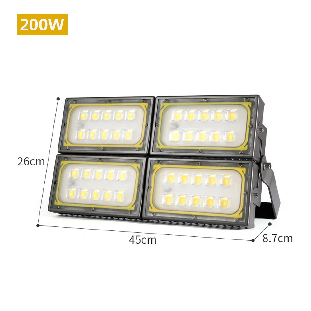 thumbnail image 1 of Proyector de exterior con iluminación uniforme, reflector de 100 W, 600 W y 200 W para canchas de tenis, baloncesto, gimnasios y estadios, 1 of 5