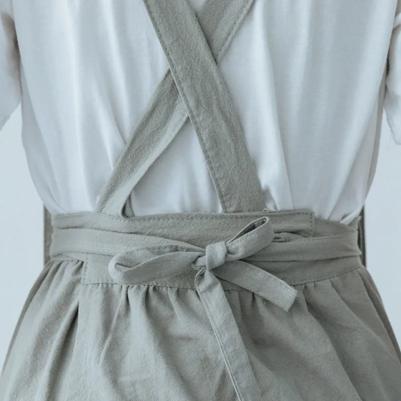 Nordic Cotton Kitchen Apron New Kids Aprons for Woman Solid Color Parent-child Apron Cooking Baking Restaurant Cleaning Tools