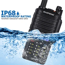 Baofeng – walkie talkie portable UV 9R Plus, étanche IP68, haute puissance CB Ham, longue portée de 10KM, UV9R, Radio bidirectionnelle 