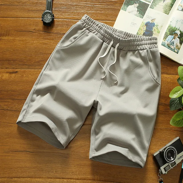 Jodimitty-pantalones cortos blancos para hombre, Shorts deportivos de poliéster de estilo japonés para correr, informales, de verano, con cintura elástica, sólidos