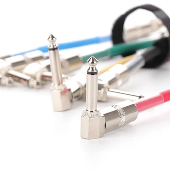 

6Pcs CM-11 10/35cm Colorful Guitar Cables Connect Effect Pedal Amplifier Amp for Electric Guitar Plug 6.5mm/0.25in High Quality