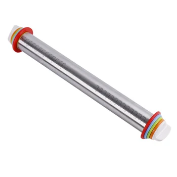 

1Pcs Length Adjustable Rolling Pin Stainless Steel Fondant Rolling Pin Cake Roller Dough Rolling Pin Bakeware Tools