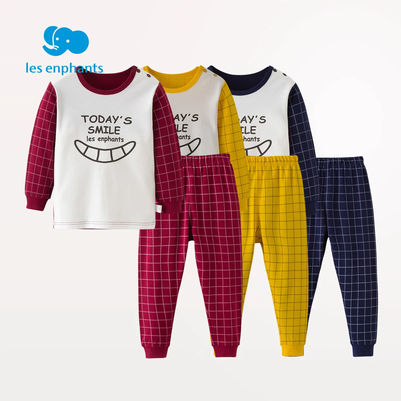 

Infant Pure Cotton Set Clothes Tracksuit Children Spring And Autumn Men Cotton 100% bao bao yin ceramic Figure Plaid Unisex