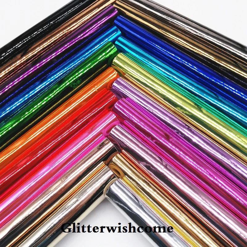 Гладкая зеркальная ткань из лакированной искусственной кожи Glitterwishcome 21 х29 см