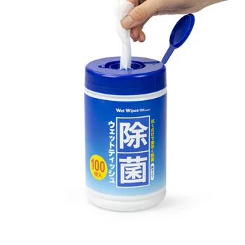 

4 Barrel Disposable 75% Alcohol Disinfectant Wet Wipes Antibacterial Sterilization Cleaning Wipes for Home Office School Car