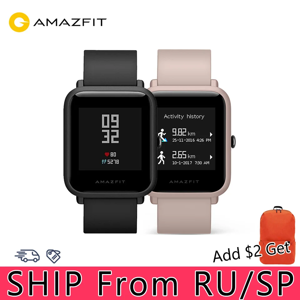 Умные часы huami xiaomi Amazfit Bip Lite, умные часы Huami Amazfit, Bluetooth 4,0, пульс, 45 дней, батарея