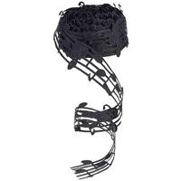 3Yards 30mm(1.1 Inch) Polyester Hollow Cut Out Music Note Ribbon Clothing Trim Accessories for Scrapbooking DIY Gift