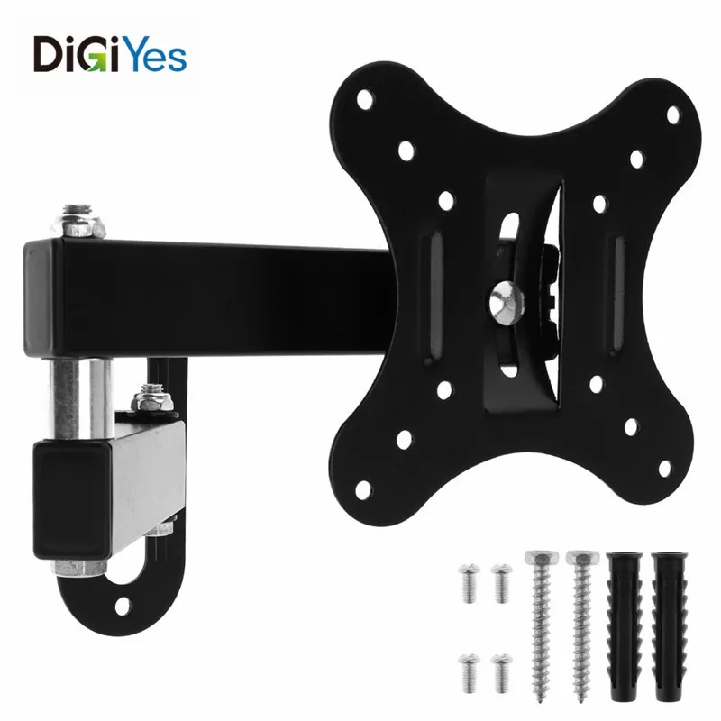 

Universal 10KG Adjustable TV Wall Mount Bracket Flat Panel TV Frame Support 15 Degrees Tilt for 14 - 27 Inch LCD LED Monitor