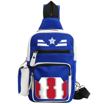 

Captain American Chest Bag Cross Body Bags for Men Women Boys Girls Messenger Day pack Shoulder Bags Rucksack Oxford