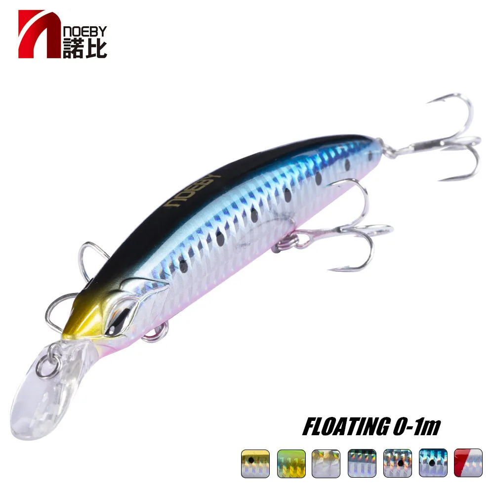 NOEBY заброса приманки Minnow на высоком каблуке 11 см 19 г плавающий 0-1m рыболовная