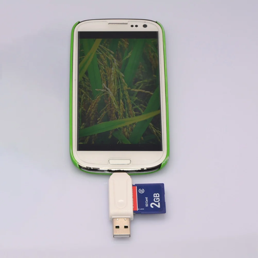 3 цвета 2 в 1 удлинитель-переходник двойной слот Micro USB Универсальный TF Безопасность цифровой считыватель карт OTG адаптер для телефона ноутбука