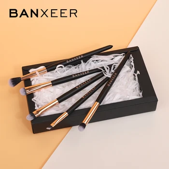 

BANXEER 5pcs/lot Makeup Brushes Set For Blending Eyeshadow Concealer Lip Eye Make Up Brush Beauty Makeup Tools With GIft BOX