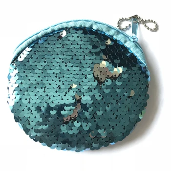 

100PCS / LOT Keyring Zero Wallet Plush Round Coin Bag Zipper Earphone Bag Mini Key Pocket Small Storage Bag