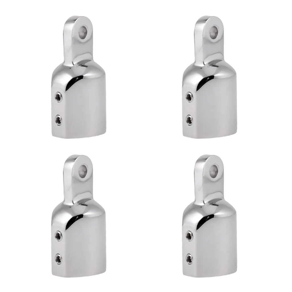 4 Pieces Marine Stainless Steel Eye End Cap Bimini Top Fitting Hardware 22mm 4 Pieces Marine Stainless Steel Eye End Cap Bimini Top Fitting Hardware 22mm