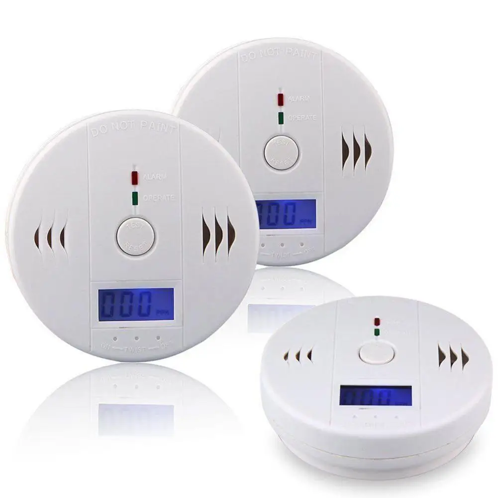 ЖК-дисплей CO детектор угарного газа отравления Предупреждение сигнализации Сенсор монитора дома