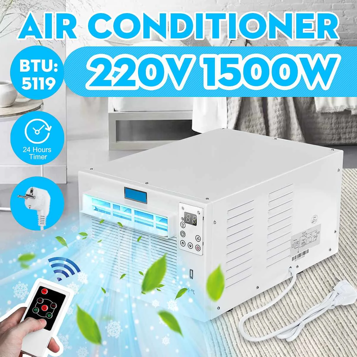 Desktop air conditioner 1500W 220V/AC 24hour timer Cold/Heat dual use