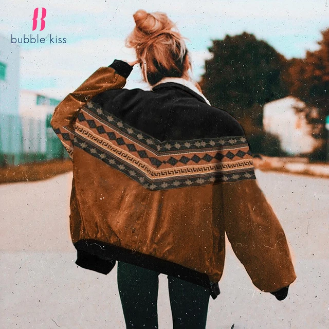 Women Vintage Floral Printed Thick Warm Cotton Coat Fashion Spliced Long  Sleeve Jacket 2023 Autumn Winter Lady Casual Streetwear - AliExpress