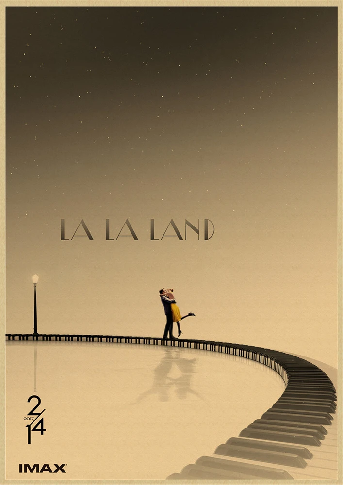 LA LA LAND movie Retro Kraft Paper Poster Retro Wall art crafts sticker Living Room Paint Bar Cafe Decorative Paintings