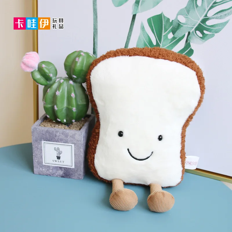 

Creative Plush Toy Fun Toast Doll Kids Sleeping Back Cushion Cute Stuffed Sliced Bread Plush Toy Baby Accompany Doll Gift XC036