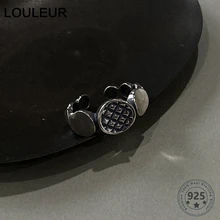 LouLeur 925 пробы серебряные геометрические кольца винтажные Япония Корея креативные роскошные кольца для женщин 925 простые праздничные ювелирные изделия