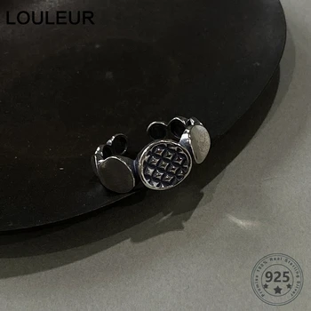 

LouLeur 925 Sterling Silver Geometric Rings Vintage Japan Korea Creative luxury Rings for Women 925 Simple Festival Fine Jewelry