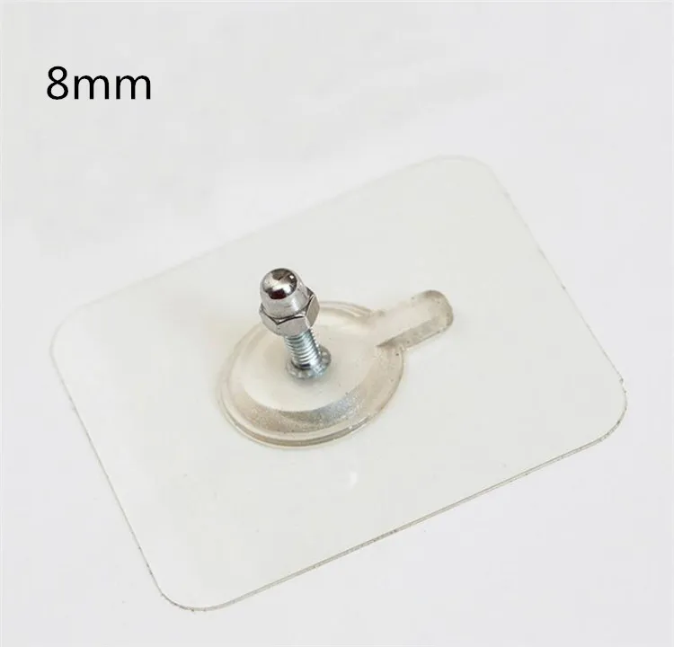 Настенная Наклейка на полку для ванной комнаты, водостойкая настенная вешалка для кухни, крепкий прозрачный клейкий крючок - Цвет: 1pcs screw 8mm