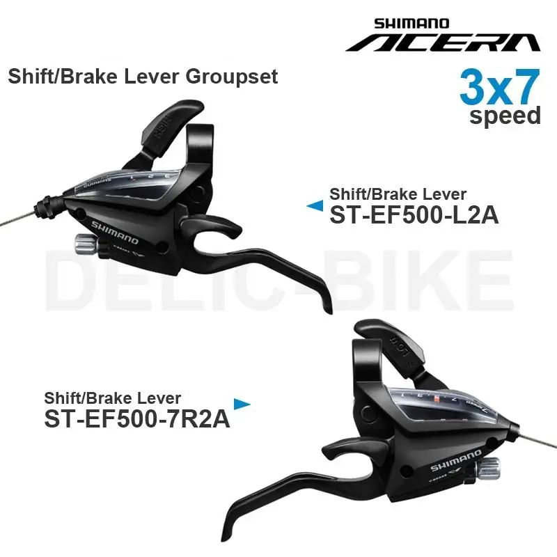SHIMANO ACERA ALTUS EF500 3x7v Groupset-EZ FIRE PLUS Shift/Brake Lever 2-finger lever size 3x7 Front Speeds Original parts bicycle shift lever