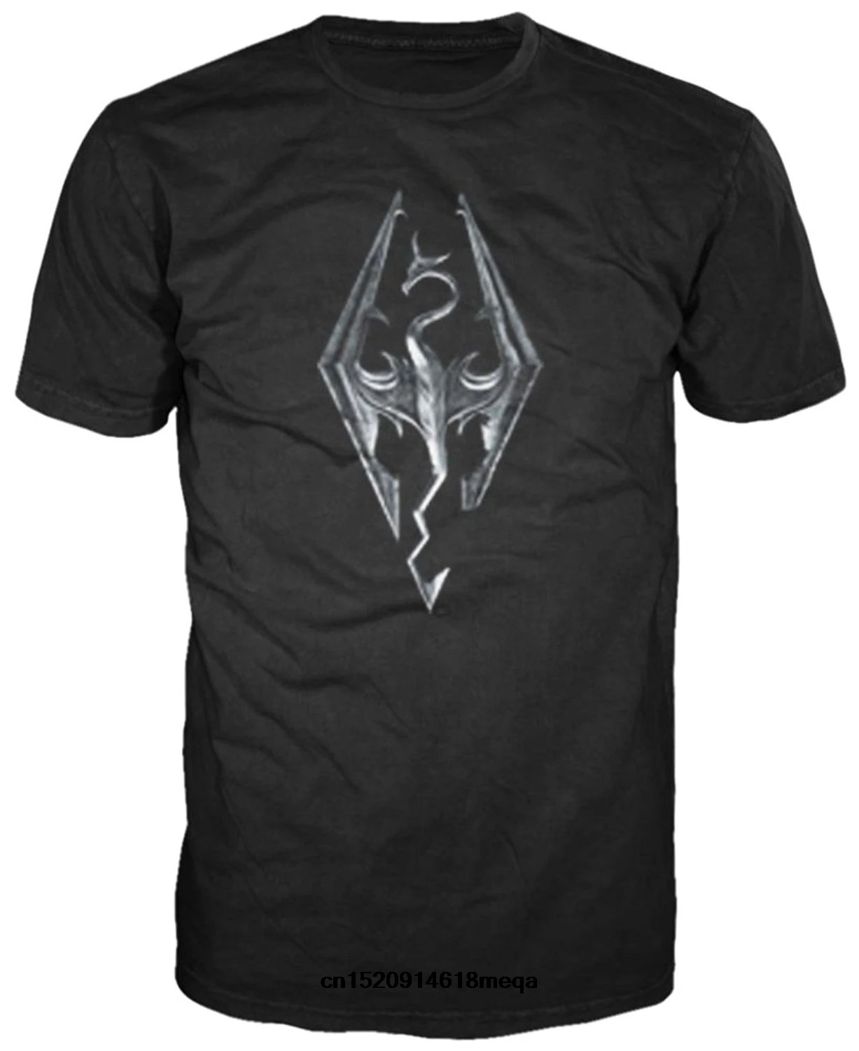 Футболка забавная Футболка Мужская модная футболка Дракон Skyrim логотип Футболка дешевая мужская футболка