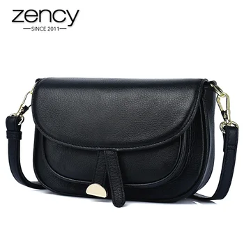 

Zency 2020 New Arrival 100% Genuine Leather Fashionable Handbag Classic Women Shoulder Bag Black High Quality Lady Crossbody Bag